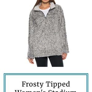 True Grit Frosty tip Women's Gray and White Zip up
